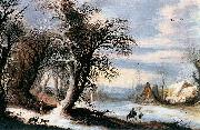 Gijsbrecht Leytens Winter Landscape oil painting on canvas